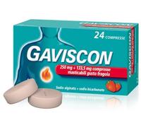 Acarene Gaviscon Compresse Masticabili Aroma Fragola 250 mg + 133,5 mg 24 Compresse