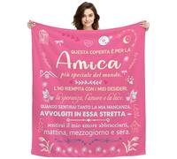 ACAROMAY Originale Coperte Regalo Per Amica Amiche Regalo di Compleanno Coperta Morbida E Calda Decorazione Coperta Per Divani, Letti, Poltrone Adatta A Tutte Le Stagioni 150 X 130 CM (Amica)