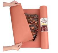 Acasimo Butcher Paper, carta da macellaio, colore rosa, 45 cm x 10 m, rotolo di carta kraft per macellaio, carta macellaio, carta per barbecue, affumicatore, pesce, carne