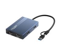 Acasis Adattatore USB C a Dual HDMI DisplayLink, 4K@60Hz, 2 HDMI, 100W PD Charging, DisplayLink Docking Station per Mac M1/M2/M3/Windows, adattatore USB A/C a doppio monitor