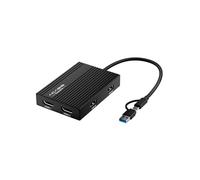 Acasis Adattatore USB C a Dual HDMI DisplayLink, 4K@60Hz, 2 HDMI, 100W PD Charging, DisplayLink Docking Station per Mac M1/M2/M3/Windows, adattatore USB A/C a doppio monitor (Nero)