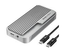 ACASIS Case SSD M.2 NVMe da 80 Gbps, compatibile con Thunderbolt4 V2.0, retrocompatibile con thunderbolt 5/4V1.0, USB3.2/3.1/3.0 con ventola di raffreddamento(Silver)