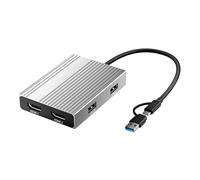ACASIS DisplayLink Adattatore USB C a Doppio HDMI 4K@60Hz, PD 100W