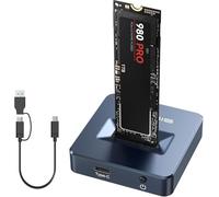 ACASIS Lettore NVME SSD Adattatore, 10Gbps NVME SSD Reader Adattatore NVMe per PCIe M-Key and B+M Key SATA-Based SSD 2230/2242/2260/2280 con UASP, NVME to USB Docking Station (Grigio)