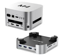 ACASIS Mac mini M4 Dock & Stand con dual-bay NVMe SSD Enclosure, Hub HDMI in alluminio per Mac mini M4 e M4 Pro 2024, 4K60Hz HDMI, 4 X 10G USB A, PD 30W, SD/TF, supporto SSD B+M M-Key