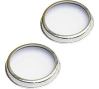 ACC Parts Set di 2 anelli cromati per lunette di fissaggio compatibili con Lucas L488 L594 MG Midget Compatibile con Land Rover Serie 1 2 2A - OEM 572734 7H5182