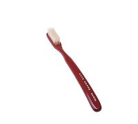 Acca Kappa Spazzolino da denti rosso vintage con setole morbide in nylon, manico ergonomico in stile retrò