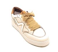 Accademia 72 AC-032B sneaker pelle-ecopelle beige tessuto-camoscio caramello