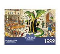 Accademia dei Cavalieri che Uccidono Draghi Puzzle in Legno Impermeabile DIY Puzzles Da 1000 Pezzi Per Adulti Sfidanti E Rompicapo Giochi Di Impegnativi