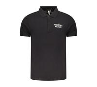 Accademia Militare Black Cotton Men's Polo Shirt - M