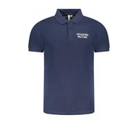 Accademia Militare Blue Cotton Polo Shirt - L