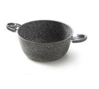 ACCADEMIA MUGNANO Casseruola Antiaderente Cuore di Pietra 32 cm, 4.5 L, Grigio/Brunastro, Senza Coperchio