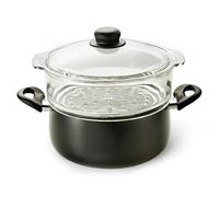 CASSERUOLA VAPORIERA 20 CM FUOCO & IDEE IN VETRO E ALLUMINIO accademia mugnano