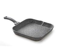 Accademia Mugnano - Bistecchiera Cuore di Pietra - Antiaderente e Antigraffio 28x28 cm con 1 becco