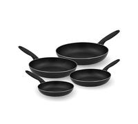 ACCADEMIA MUGNANO Set 4 Padelle in Alluminio Antiaderenti Vulcano 16 + 20 + 24 + 28 cm