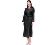 Accappatoi Accappatoio da Donna Accappatoio in Seta Indumenti da Notte, Accappatoio in Seta Gelso Accappatoio Camicia da Notte Maniche Lunghe, E, M