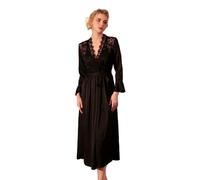Accappatoi in Pizzo Floreale da Donna,Kimono Lungo in Raso Romantico Volant Polsini Camicia da Notte Vestaglia Sexy Accappatoio Setoso Morbido E Comodo indumenti da Notte Pigiama da damigella D'onore