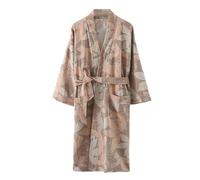 Accappatoi per Le Donne a Maniche Lunghe Maglia Kimono Accappatoio Morbido Leggero Loungewear da Donna in Cotone Pigiameria,R06,L