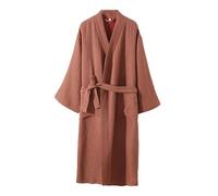 Accappatoi per Le Donne Kimono a Maniche Lunghe Accappatoio Cappotto da casa Leggero Loungewear con Tasche,Bean Paste,One Size
