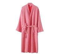 Accappatoi per Le Donne Kimono a Maniche Lunghe Accappatoio Cappotto da casa Leggero Loungewear con Tasche,Rosa,One Size