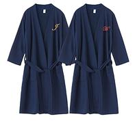 Accappatoi personalizzati per coppie Set di accappatoi per lui e per lei Accappatoi ricamati su misura per il signore e la signora Accappatoio con monogramma a cialda Accappatoio la sposa e lo sposo