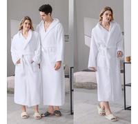 Accappatoi unisex tinta unita per coppie, disponibili con cappuccio e stile con bavero, in molteplici colori a scelta. Possono essere indossati come asciugamani, accappatoi, abbigliamento da relax o d