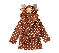 Accappatoio Bambino per Ragazza e Ragazzo, Abiti da Camera in Peluche Ultra Morbido E Leggero Cintura con Cappuccio Pigiama Biancheria Da Notte Adolescente Bambino Neonato con Orecchie