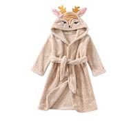 Accappatoio Bambino Ragazza E Ragazzo, Abiti Da Camera In Flanella Ultra Morbido E Leggero Cintura Con Cappuccio Pigiama Pigiama Da Notte Adolescente Bambino Neonato con Orecchie