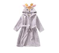 Accappatoio Bambino Ragazza E Ragazzo, Abiti Da Camera In Flanella Ultra Morbido E Leggero Cintura Con Cappuccio Pigiama Pigiama Da Notte Adolescente Bambino Neonato con Orecchie
