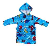Accappatoio bambino Spiderman Marvel in microfibra 100% Poliestere con cappuccio e tasche asciugatura rapida ideale per bagno piscina mare