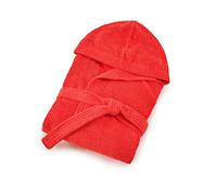 ACCAPPATOIO BASSETTI BIMBO BIMBA BAMBINO BAMBINA CON CAPPUCCIO TAGLIA ANNI 5-6 - 7-9 - 10-12 SPUGNA DI PURO COTONE 360gr/m² (Rosso - RG, ANNI 5/6)