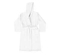 Accappatoio Bassetti Unisex in spugna di Cotone con cappuccio BIANCO