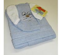 Accappatoio Bimbo Bimba Spugna 100% Cotone Papera Rana Coniglio 1-2 3-4 5-6 anni