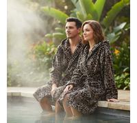 Accappatoio Carrara in spugna con cappuccio OCEAN bruciato