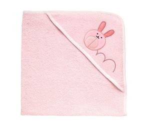 Accappatoio Chicco Quadrato in Spugna Simpatico Coniglietto 0m+ Rosa