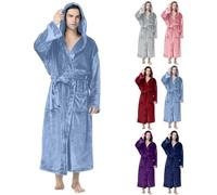 Accappatoio con cappuccio da uomo in cotone soffice vestaglia termica cangiante accappatoio con cappuccio accappatoio kimono tinta unita accappatoio invernale super morbido peluche loungewear tinta