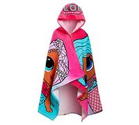 Accappatoio con cappuccio LOL Surprise Dolls in cotone al 100% Poncho per ragazze Grande telo da mare Asciugamano da bagno Copertura da nuoto