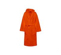Accappatoio con Cappuccio Spugna Marte, Uomo Donna, 100% Cotone Morbidissimo, 420 grammi, Casa, Piscina, Palestra, Arancione, 54-56 2XL EU