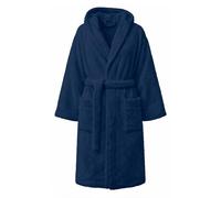 Accappatoio con Cappuccio Spugna Marte, Uomo Donna, 100% Cotone Morbidissimo, 420 grammi, Casa, Piscina, Palestra, Blu Navy, 52-54 XL EU