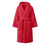 Accappatoio con Cappuccio Spugna Marte, Uomo Donna, 100% Cotone Morbidissimo, 420 grammi, Casa, Piscina, Palestra, Rosso, 46-48 S EU