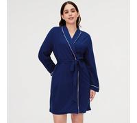 Accappatoio corto in morbido cotone e modal blu scuro con laccio, pigiama da donna, vestaglia da notte, pigiama autunnale da donna Collezione Pigiama in cotoneScopri i pigiami in cotone naturale e mor