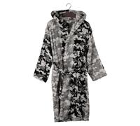 Accappatoio cotone cappuccio Carrara Animalier Etnico Grigio