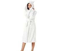 Accappatoio da donna con cappuccio | Accappatoio da donna morbido accappatoio lungo con cappuccio foderato accappatoio sauna accappatoio leggero morbido cotone vestaglia kimono e velluto in spugna