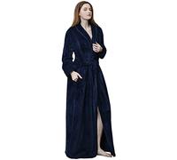 Accappatoio da donna lungo soffice con cappuccio peluche extra lungo | flanella pigiama lungo da donna a maniche lunghe | pigiama lungo cotone inverno vestaglia calda vestaglia con cintura cappotto in