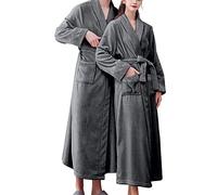 Accappatoio da donna Plus Size Inverno da donna doppia tasca flanella accappatoio morbido e caldo doppio fronte velluto accappatoio pigiama e abbigliamento domestico accappatoio accappatoio