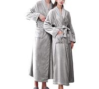 Accappatoio da donna Plus Size Inverno da donna doppia tasca flanella accappatoio morbido e caldo doppio fronte velluto accappatoio pigiama e abbigliamento domestico accappatoio accappatoio