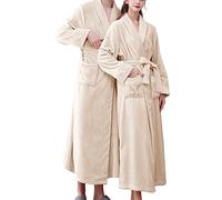 Accappatoio da donna Plus Size Inverno da donna doppia tasca flanella accappatoio morbido e caldo doppio fronte velluto accappatoio pigiama e abbigliamento domestico accappatoio accappatoio