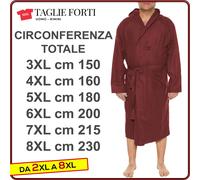 accappatoio da uomo in microfibra con cappuccio e cintura taglie forti grandi