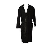 Emporio Armani Uomo Accappatoio in spugna con logo, Nero