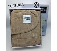 Accappatoio Enrico Coveri Unisex Uomo Donna Tinta Unita Con Cappuccio In Spugna